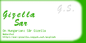 gizella sar business card